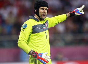 Petr Cech was beaten four times against Russia